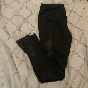 Black Garage Leggings with Mesh Detail in EUC